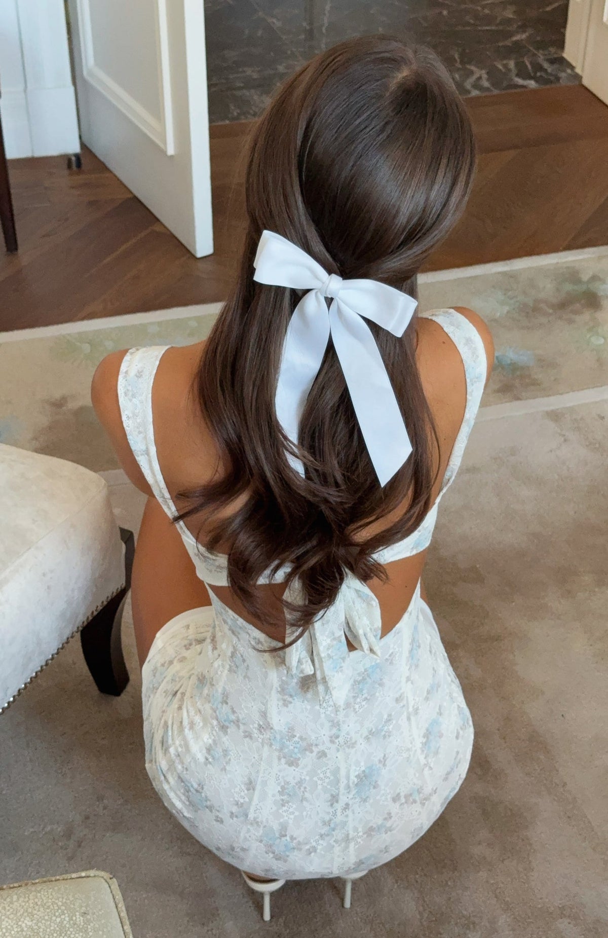 White Fox Sweet Serenity Bow Hair Clip White