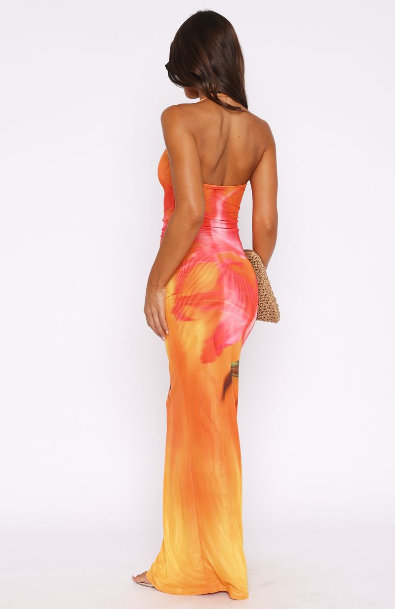 White Fox Bets Are Off Maxi Dress Sunset Floral