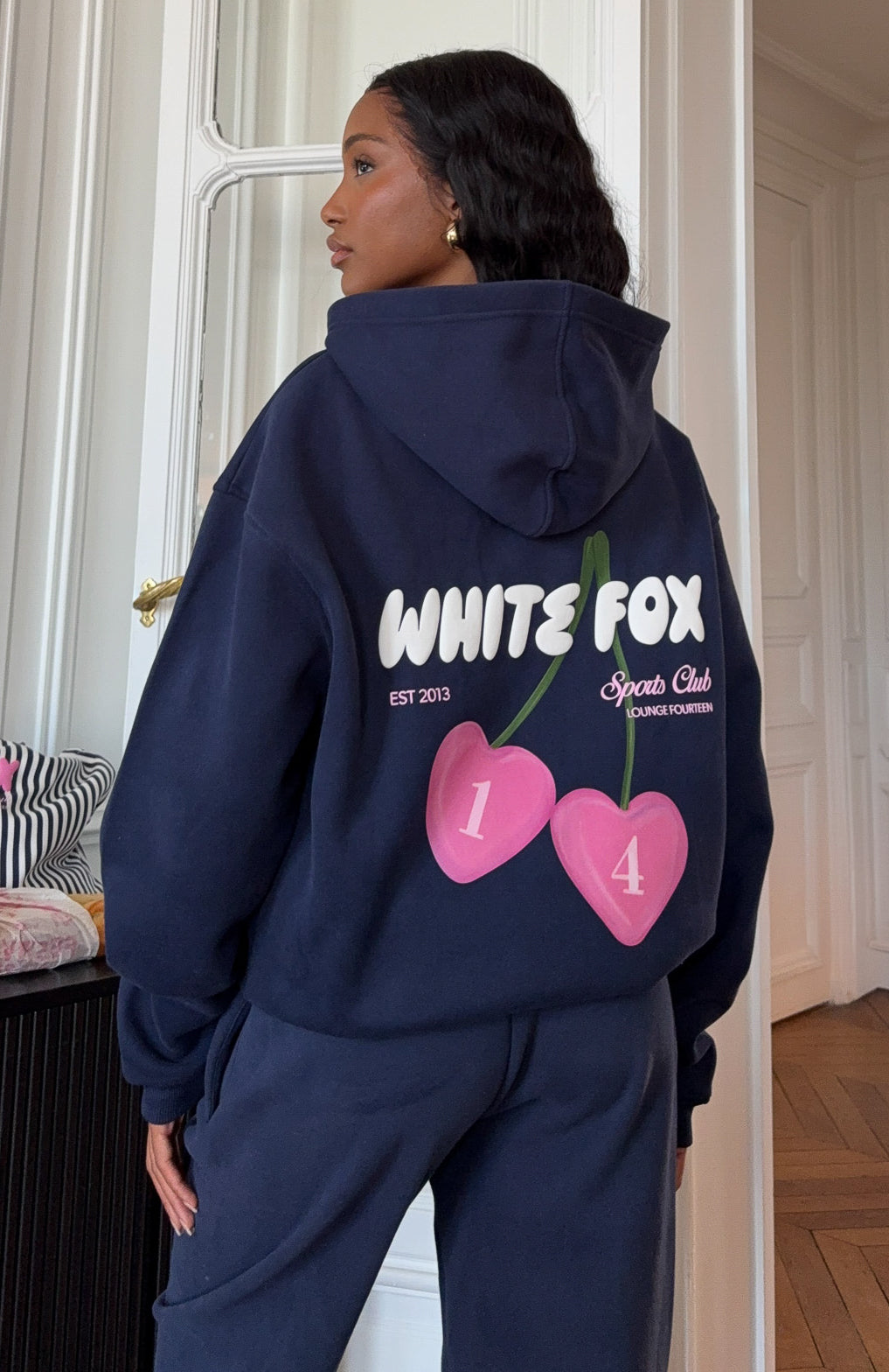 White Fox Club 14 Trinity Oversized Hoodie Navy
