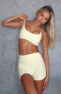 White Fox Motivate You Sports Bra Lemon