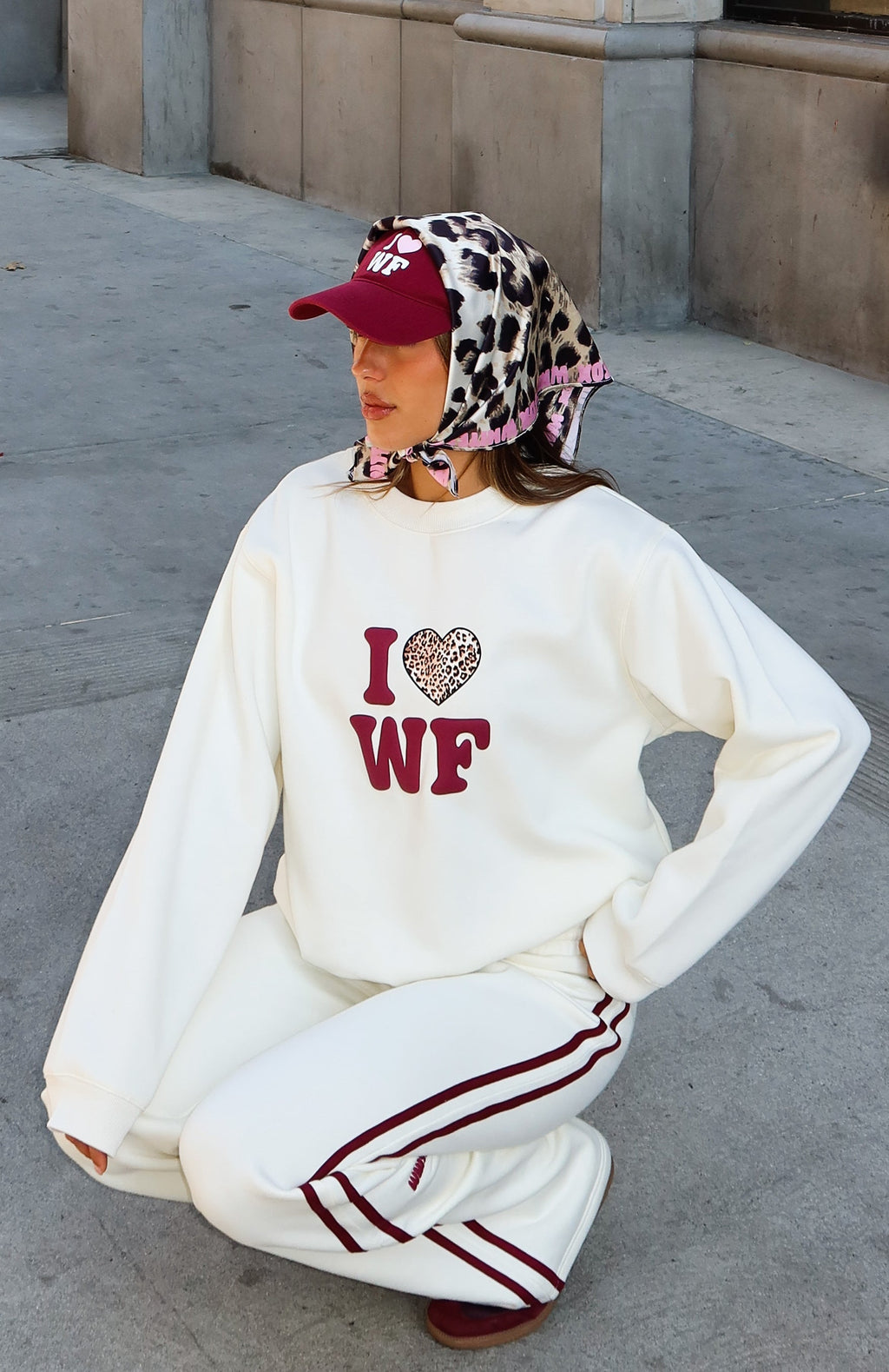 White Fox 11th Street Out & About Wide Leg Sweatpants Cake Batter