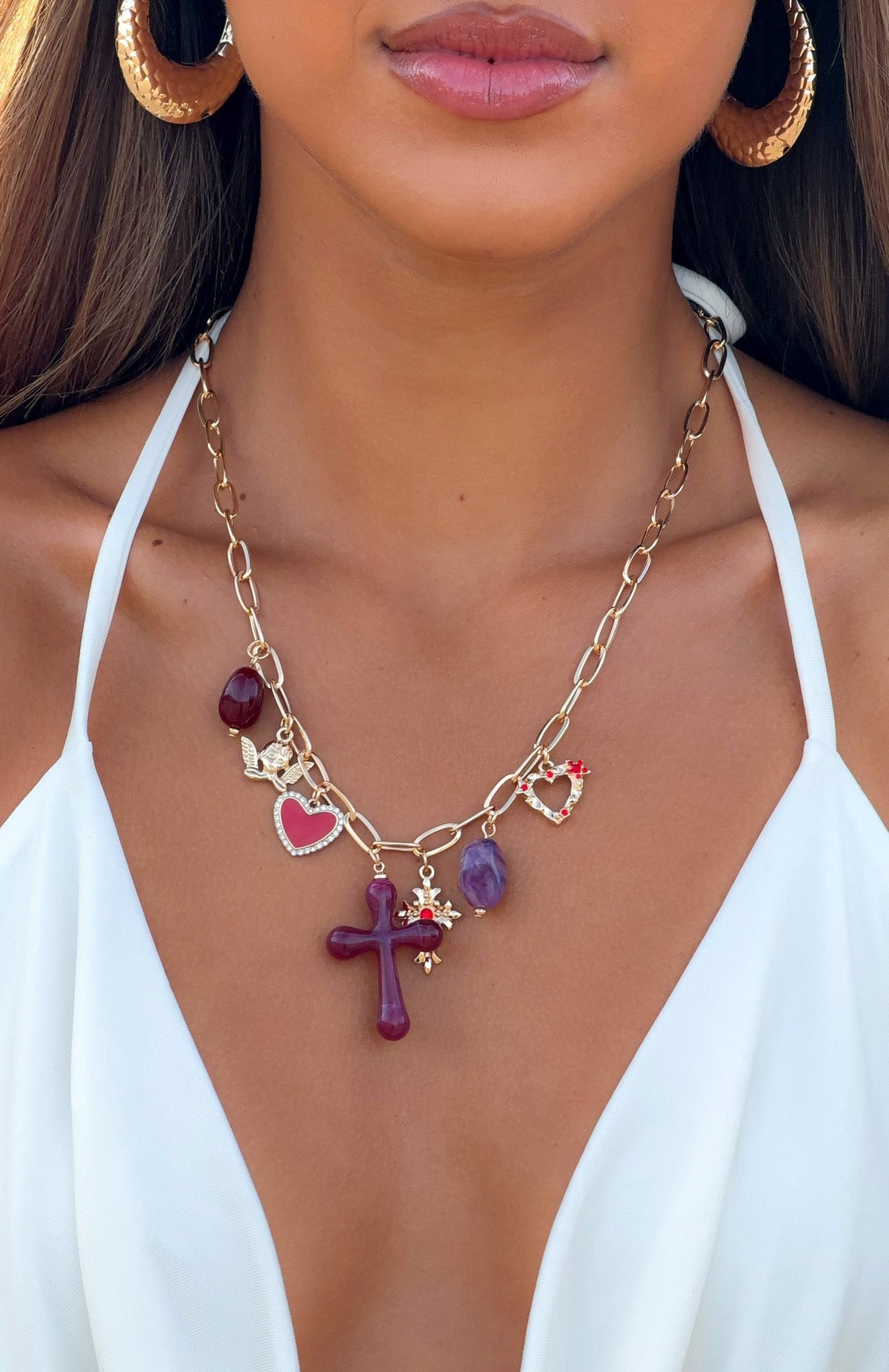 White Fox Adalee Necklace Gold
