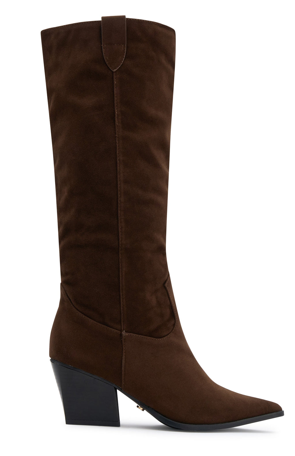 White Fox In My Moment Knee High Boots Chocolate Faux Suede
