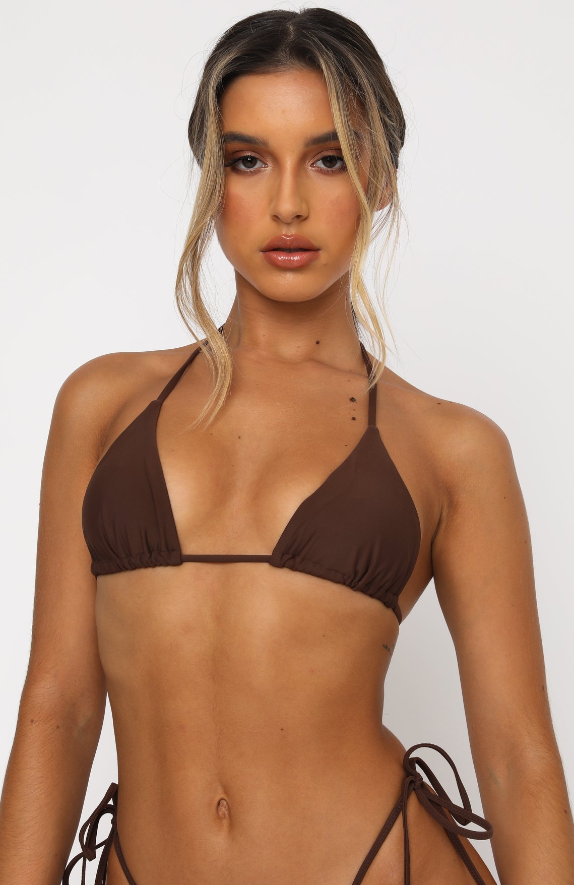 White Fox Golden Hour Bikini Top Chocolate