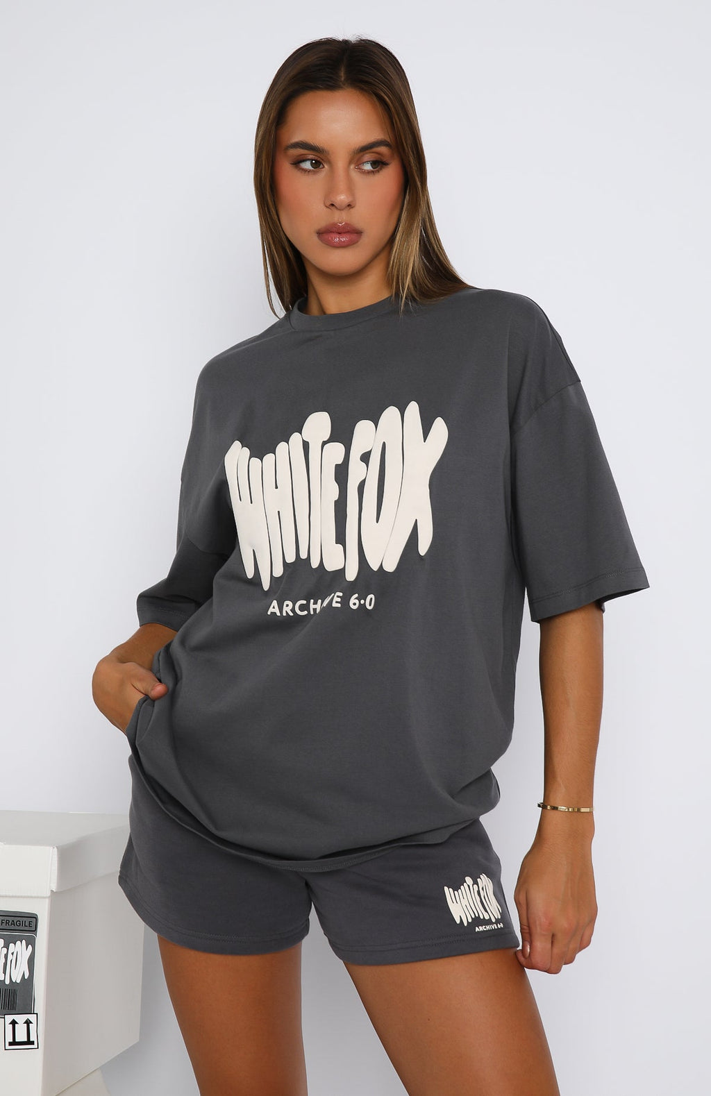 White Fox Archive 6.0 Oversized Tee Ash