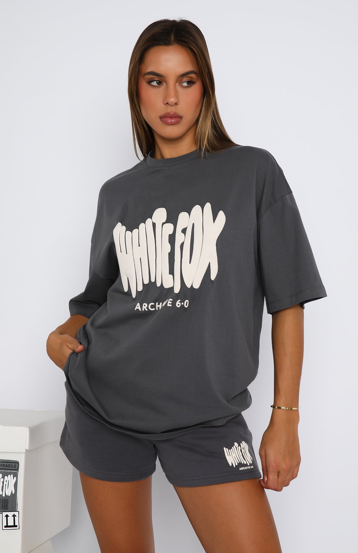 White Fox Archive 6.0 Oversized Tee Ash