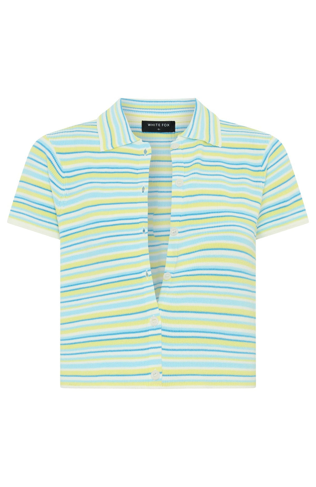 White Fox Kiss Me Sweet Knit Shirt Seaside Stripe