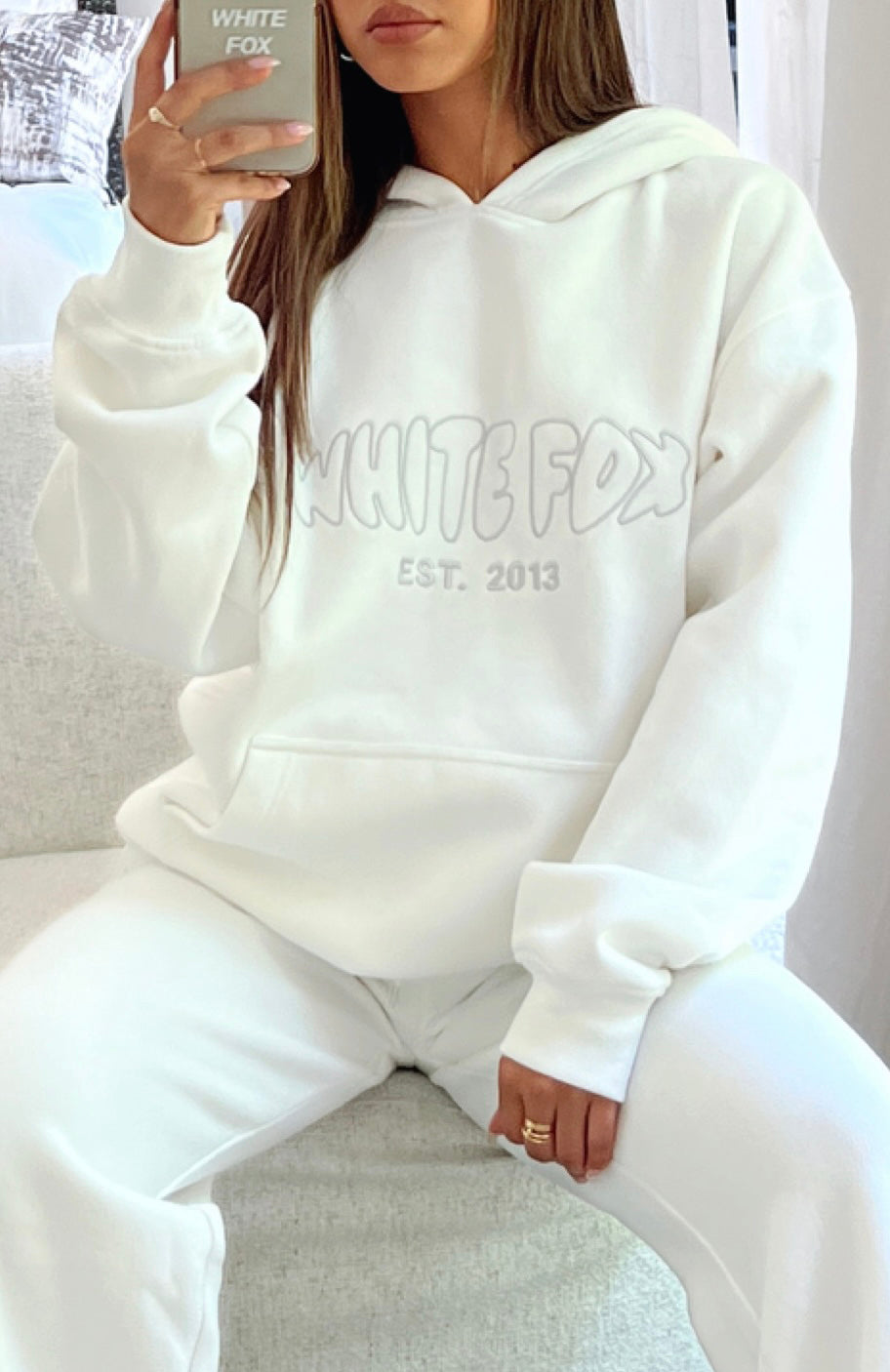 White Fox Missed Flights Oversized Hoodie White