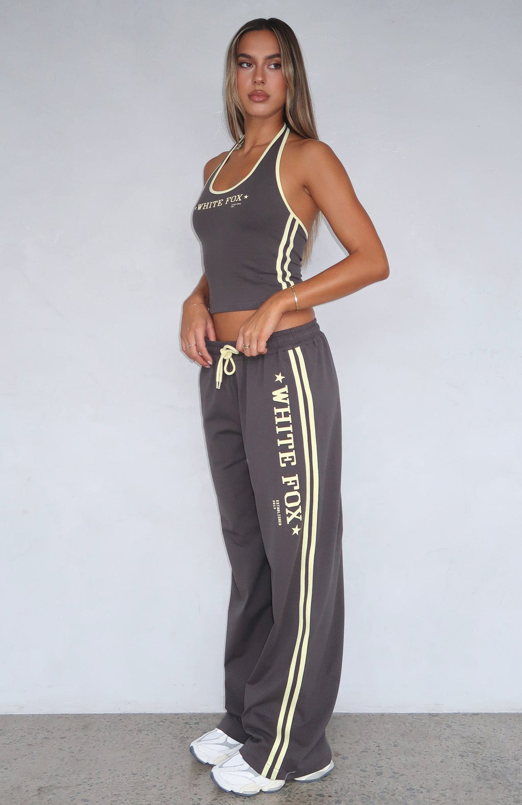 White Fox Star Of The Night Track Pants Charcoal