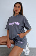 White Fox Offstage Oversized Tee Volcanic
