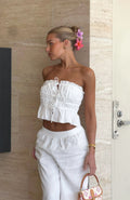 White Fox Secret Society Strapless Top White