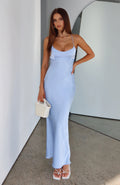 White Fox It's Not The Same Maxi Dress Baby Blue