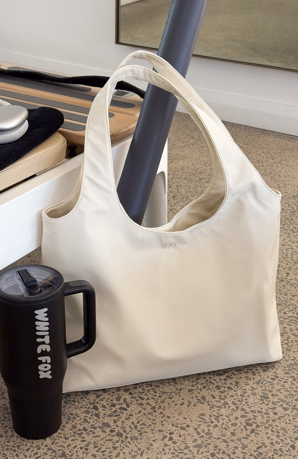 White Fox Maxton Nylon Shoulder Bag Cream