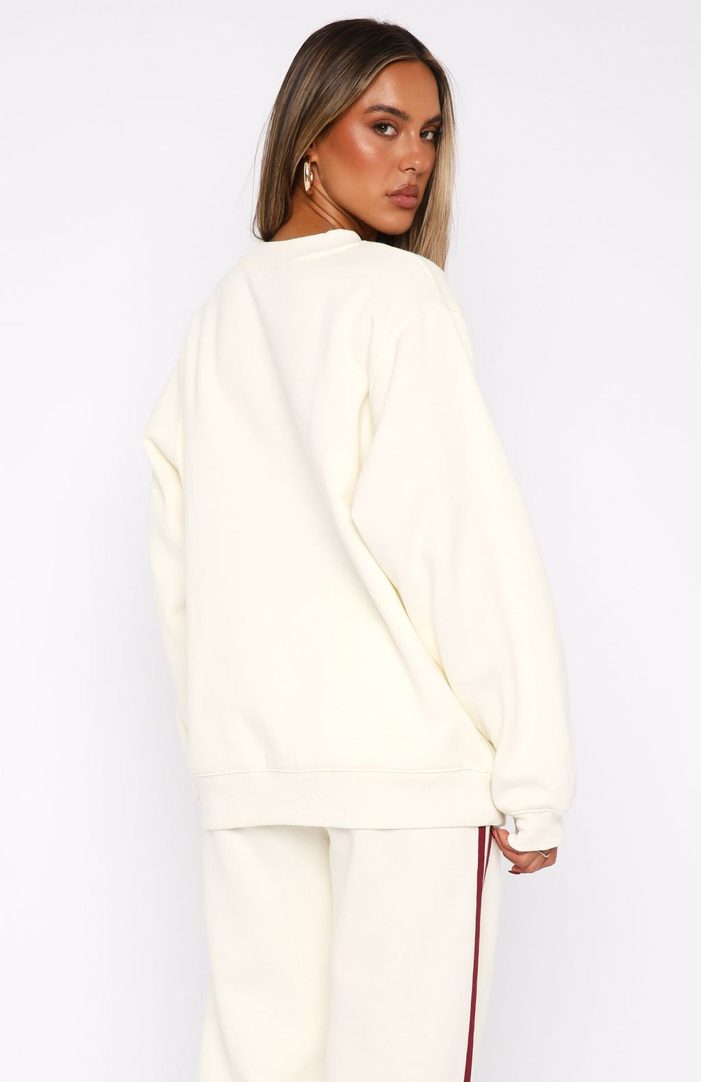 White Fox 11th Street Concrete Jungle Oversized Sweater Cake Batter