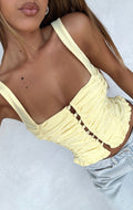 White Fox Bare With Me Bustier Lemon