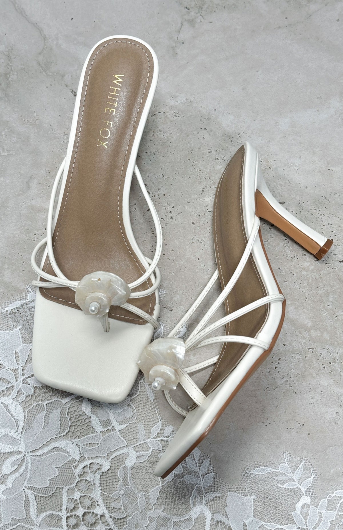 White Fox Tadeo Heels Cream