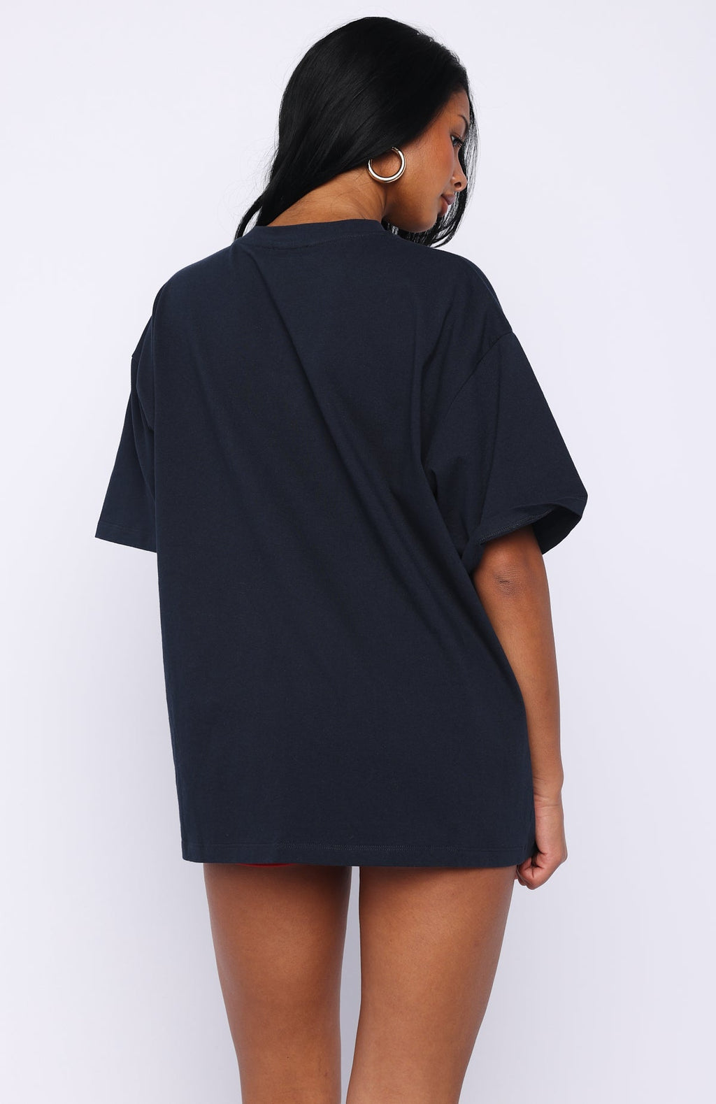 White Fox Starting Fresh Oversized Tee Navy
