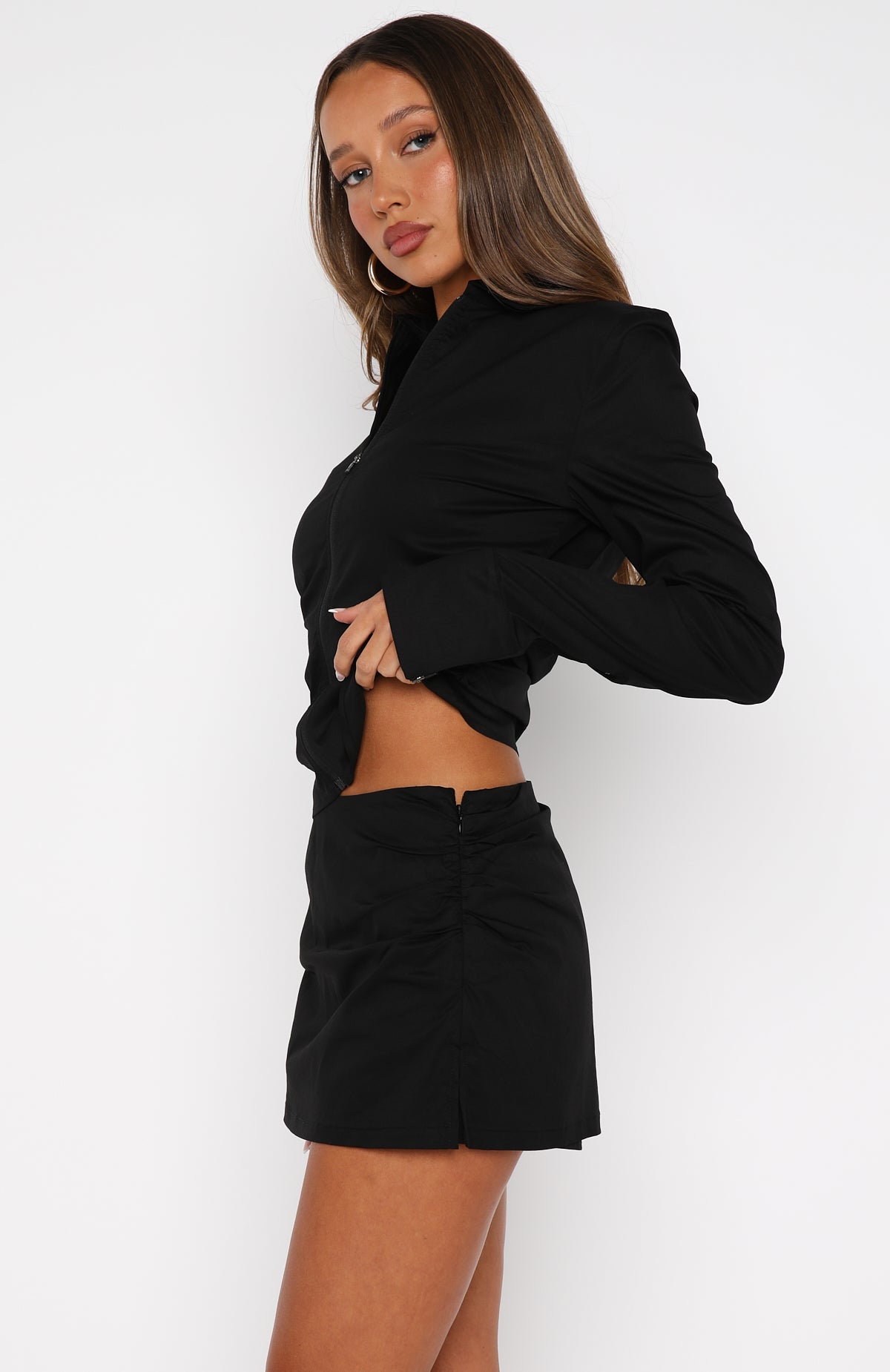 White Fox You Give Me Something Mini Skort Black