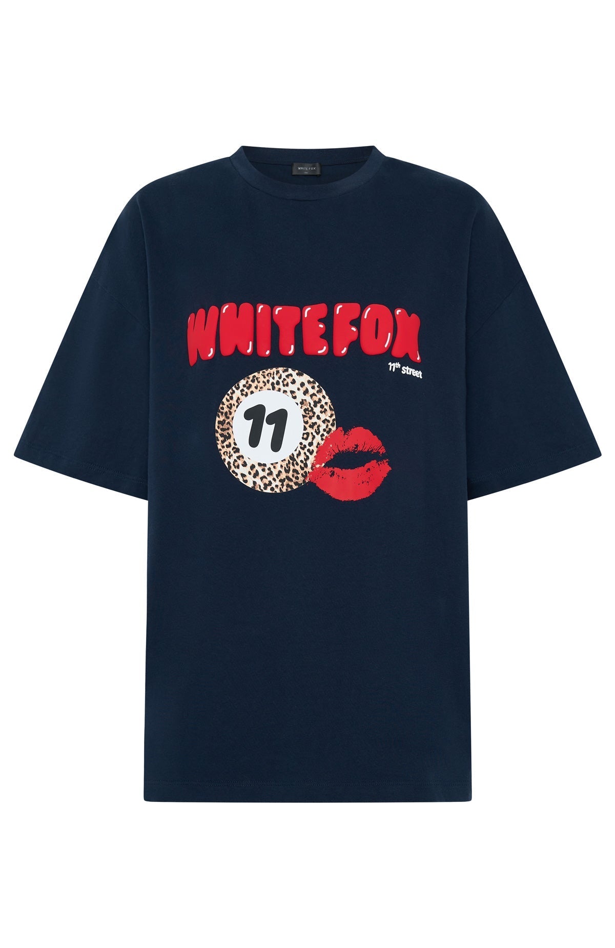 White Fox 11th Street Concrete Jungle Oversized Tee Blueberry Twist