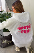 White Fox Lucky Thirteen Stephanie Oversized Hoodie Grey Marle