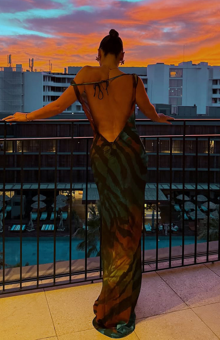 White Fox Amore Maxi Dress Teal Mirage