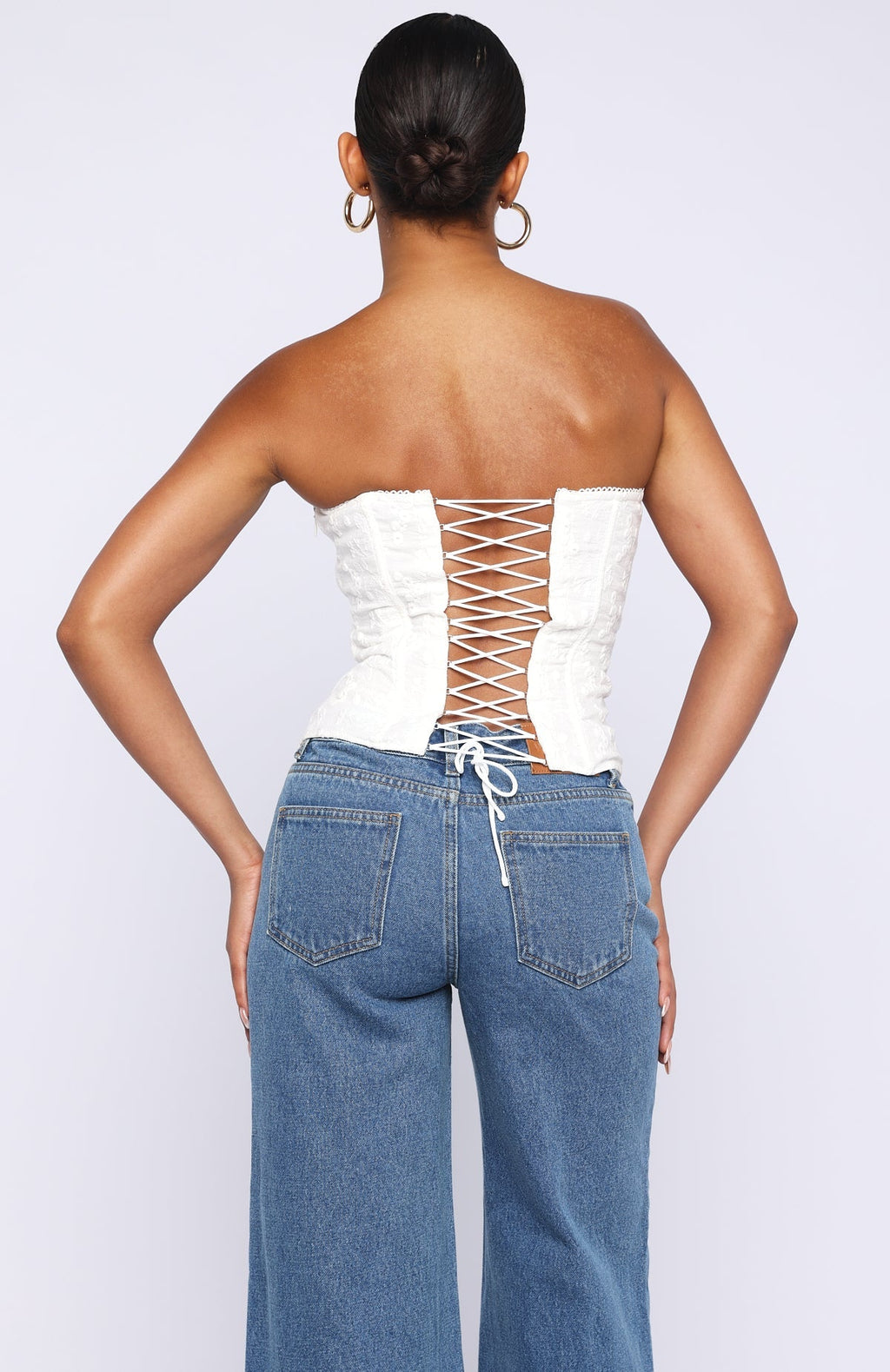 White Fox Snowdrop Strapless Bustier White