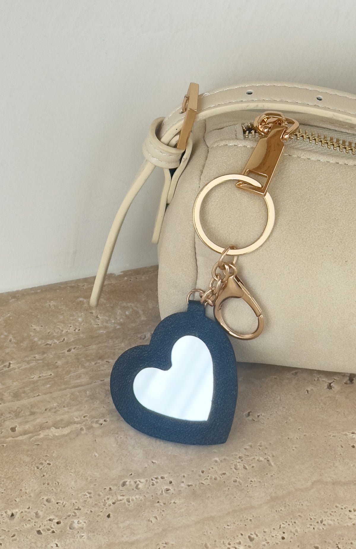 White Fox Haven Keychain Black