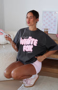 White Fox Daydreamers Angelina Oversized Tee Volcanic