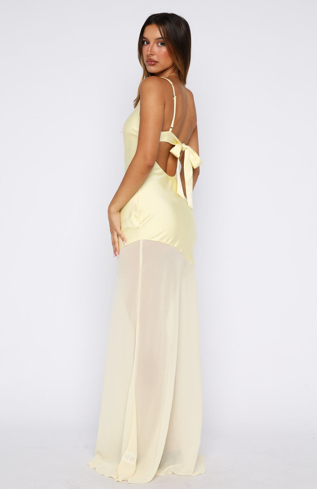 White Fox Vip Vibes Maxi Dress Lemon