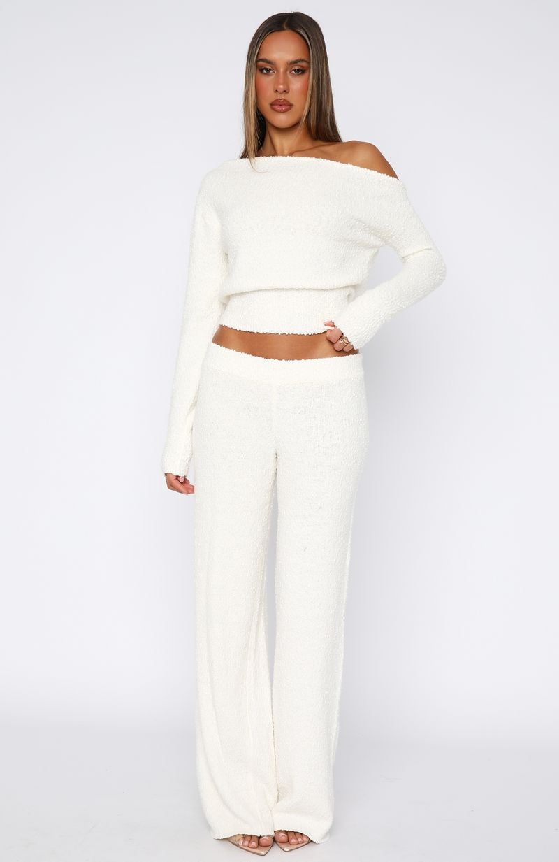 White Fox Please Be Mine Knit Pants Off White
