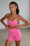 White Fox Fuel Seamless Sports Bra Dragonfruit