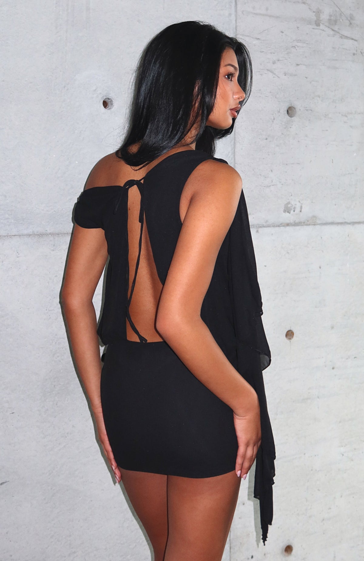 White Fox Sicilian Dreams Mini Dress Black