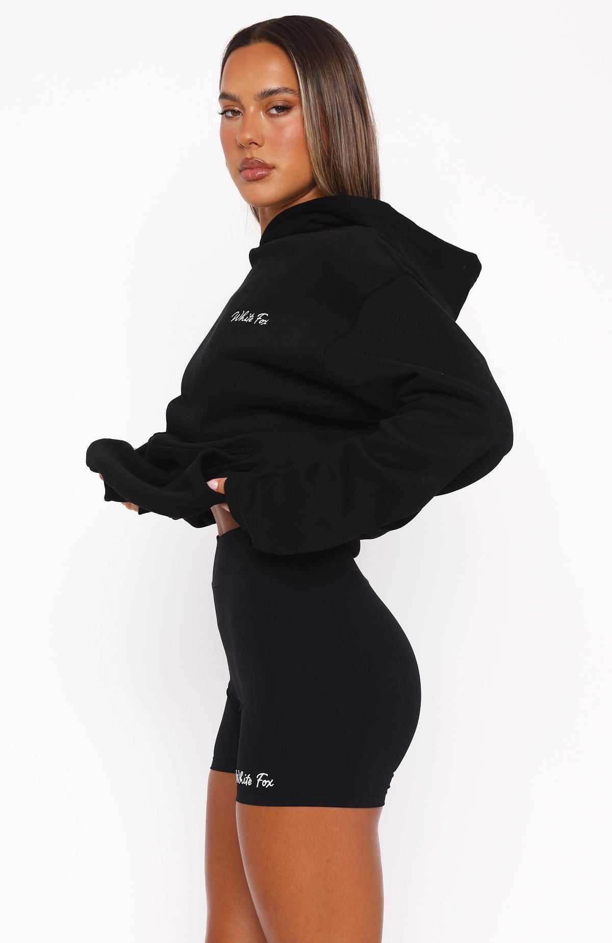 White Fox Match Your Words Bike Shorts Black