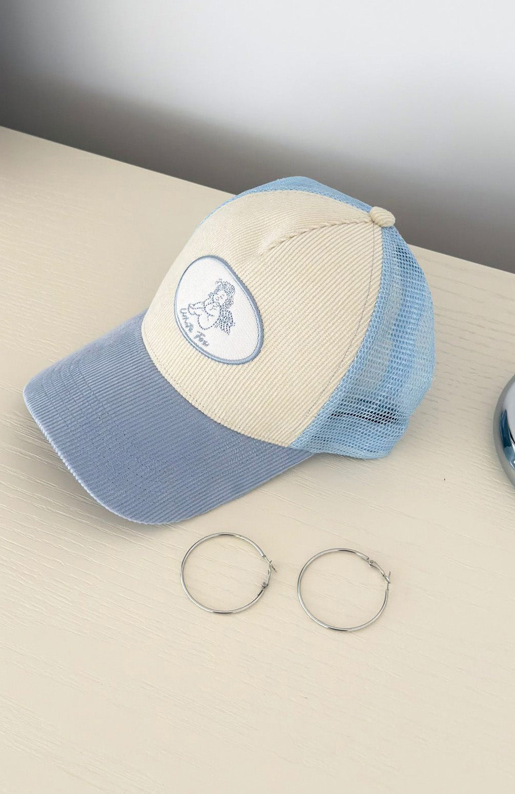 White Fox Just Too Cute Cap Baby Blue/Cream