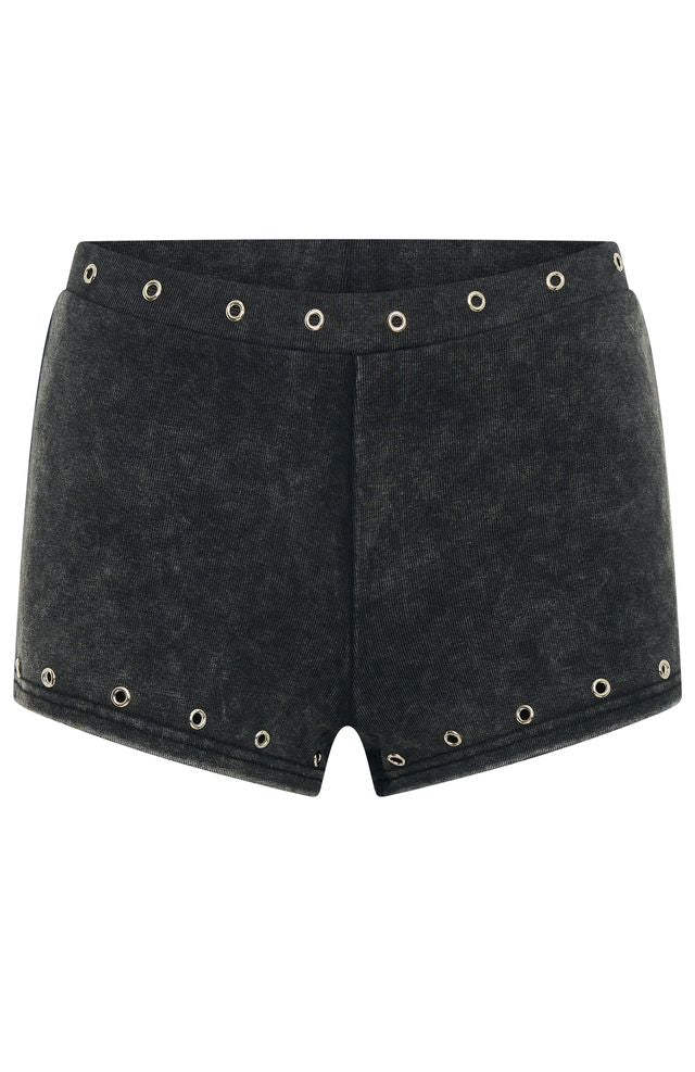 White Fox Lost Souls Booty Shorts Washed Black