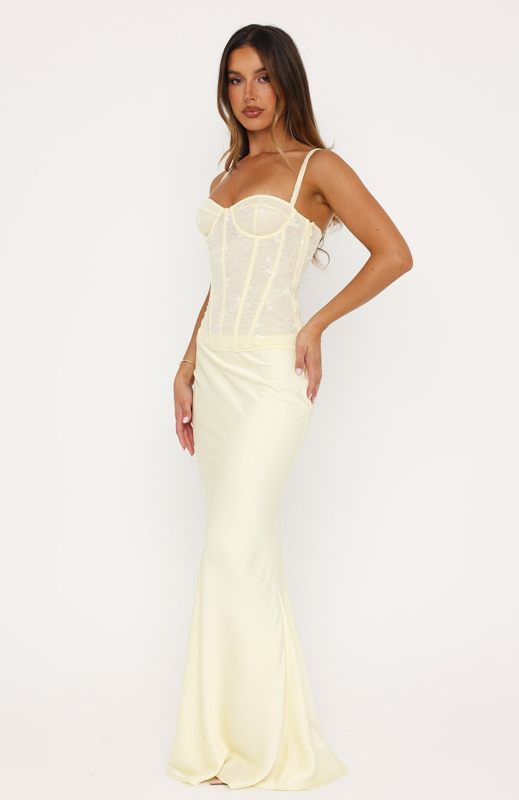White Fox Forever Starts Now Maxi Skirt Lemon