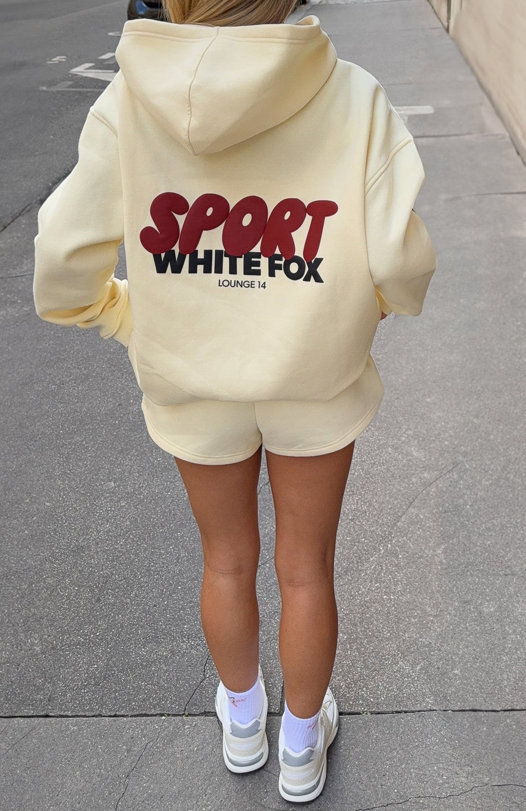 White Fox Club 14 Peyton Oversized Hoodie Lemon