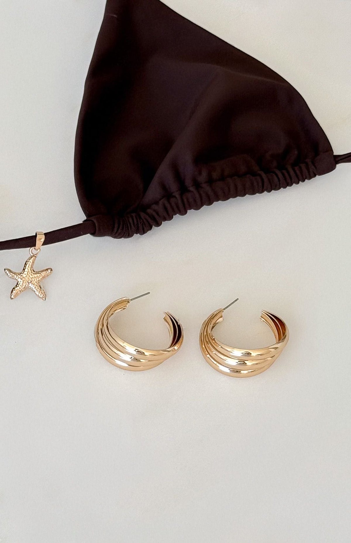 White Fox Cerese Earrings Gold