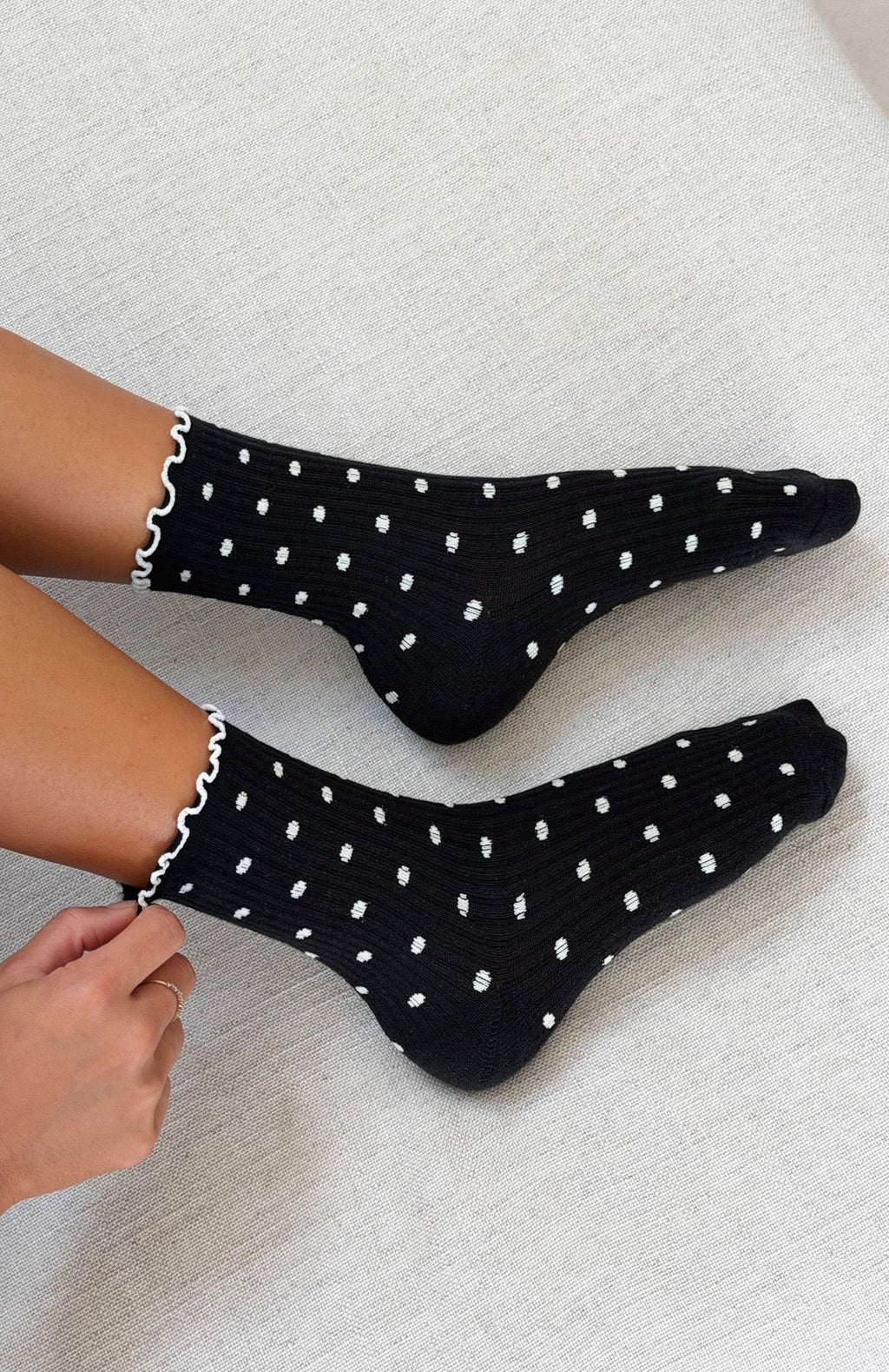 White Fox Worth Sharing 2 Pack Socks Cream/Black