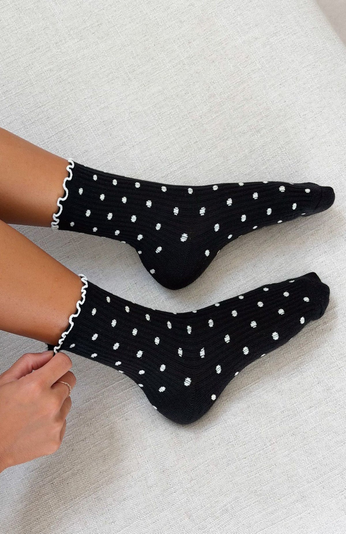 White Fox Worth Sharing 2 Pack Socks Cream/Black