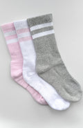 White Fox Wanna Be Close Socks Grey/White/Pink