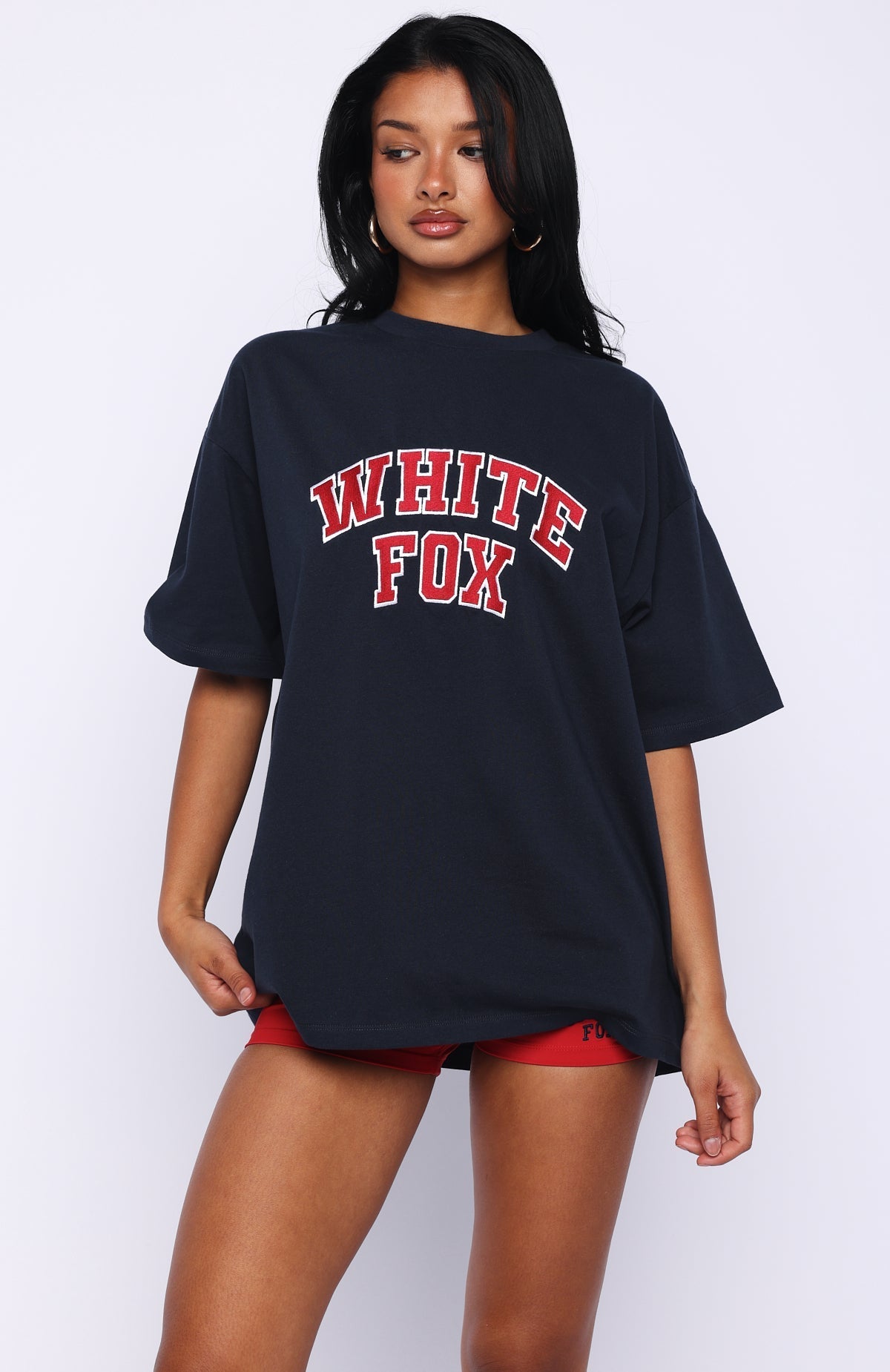 White Fox Starting Fresh Oversized Tee Navy