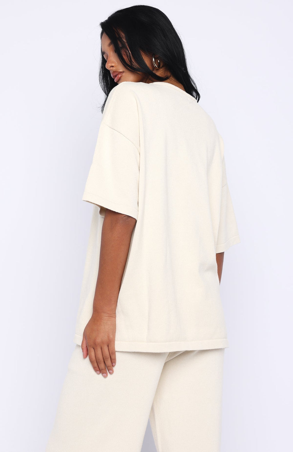 White Fox Rare Catch Knit Top Cream