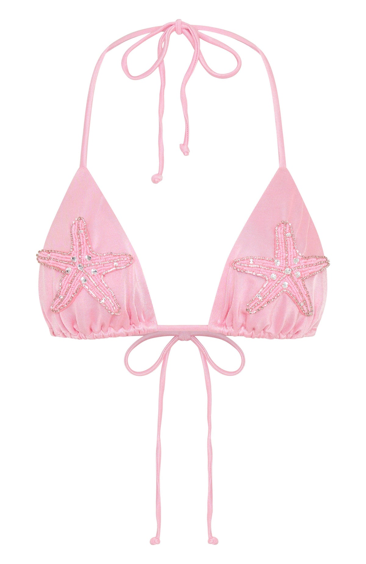 White Fox Starry Shores Bikini Top Blush Pink