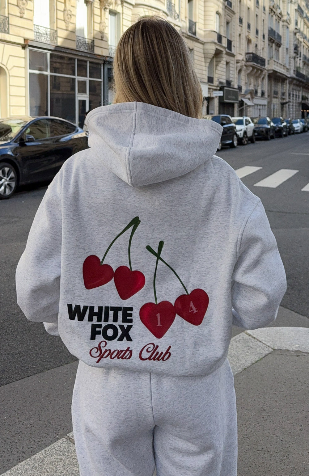 White Fox Club 14 Izzy Oversized Hoodie Grey Marle