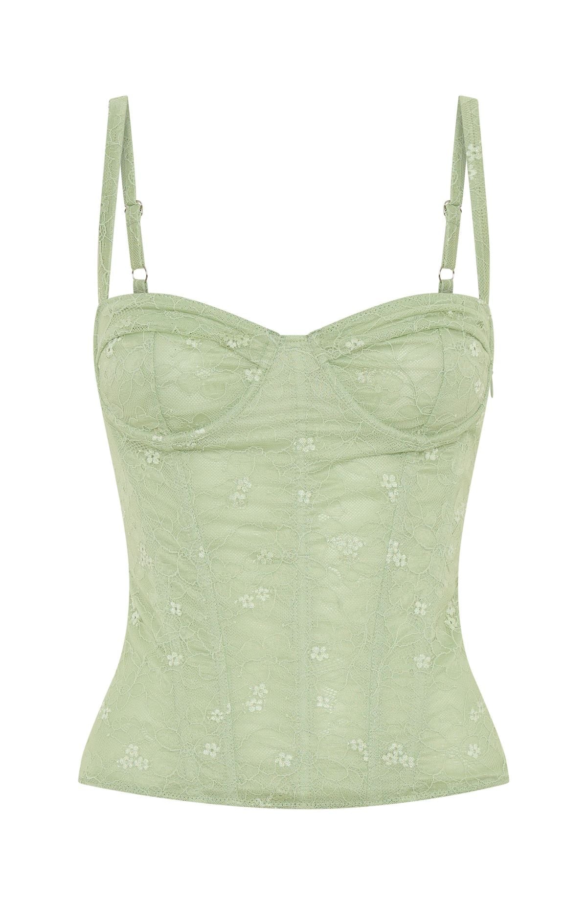 White Fox All The Thrills Bustier Sage