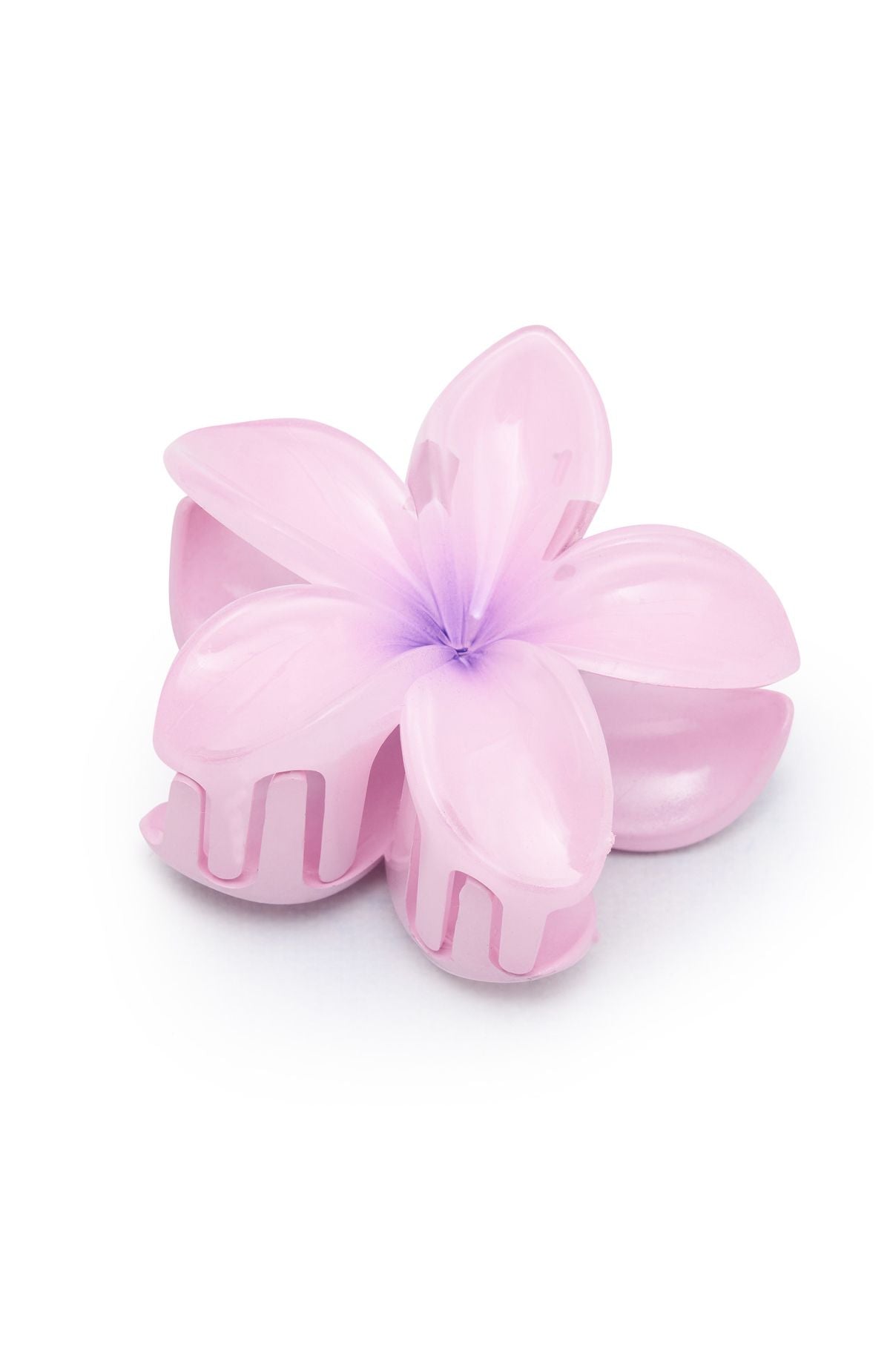 White Fox Floral Charm Hair Clip Lilac