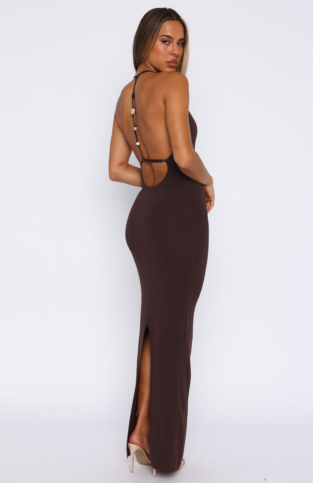 White Fox Don't Need Permission Maxi Dress Chocolate