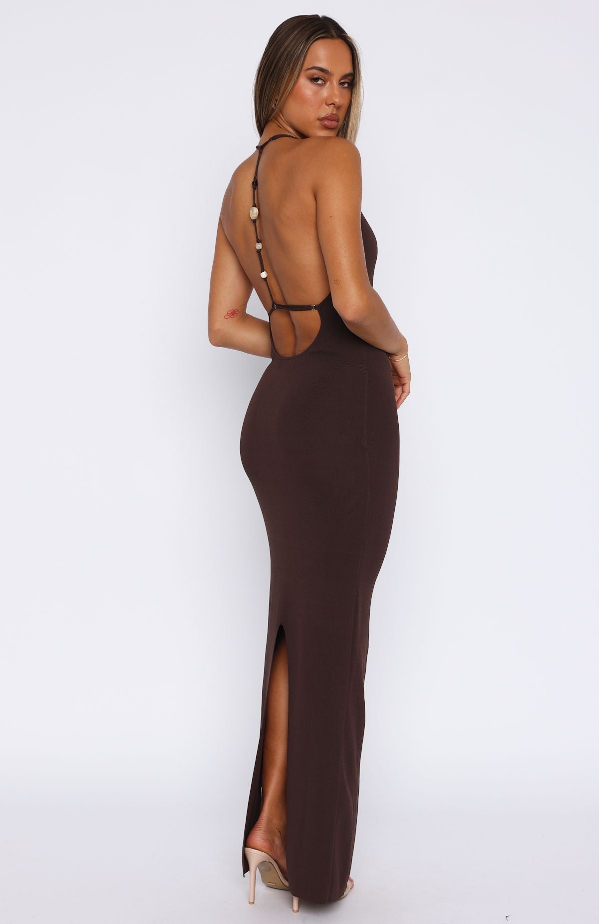 White Fox Don't Need Permission Maxi Dress Chocolate