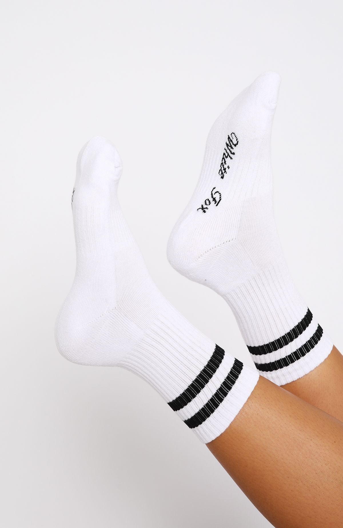 White Fox Grounded Socks White/Black